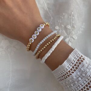 Mama Simple Beaded Bracelet Set 4